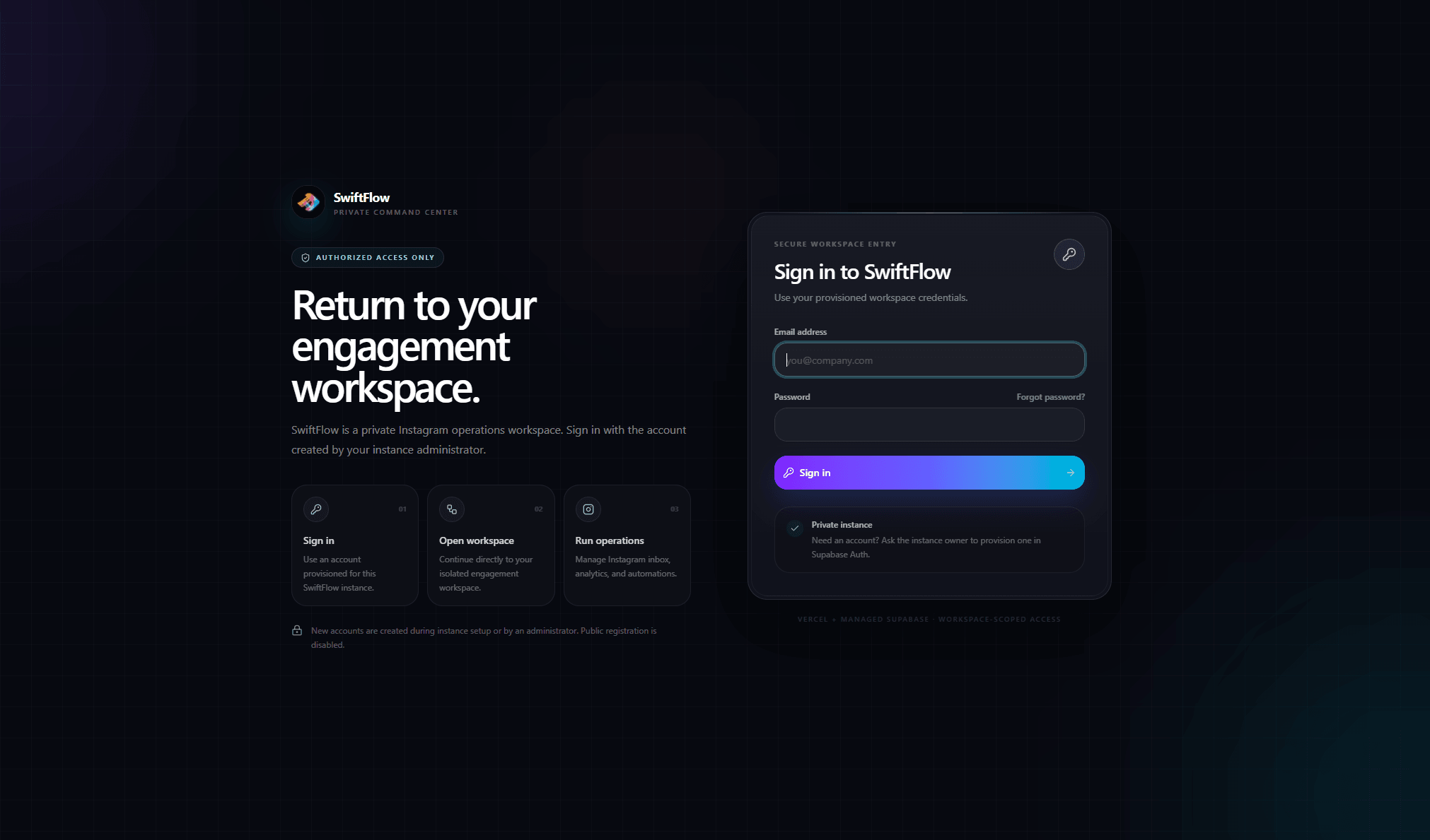 SwiftFlow — frame 1