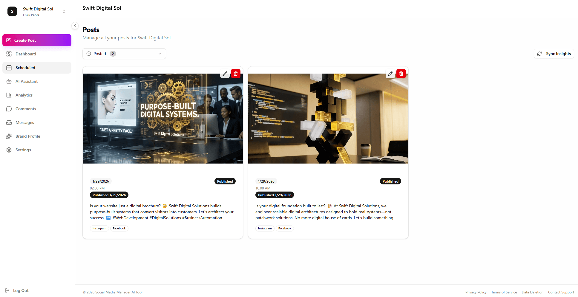 Social Media Manager AI Tool