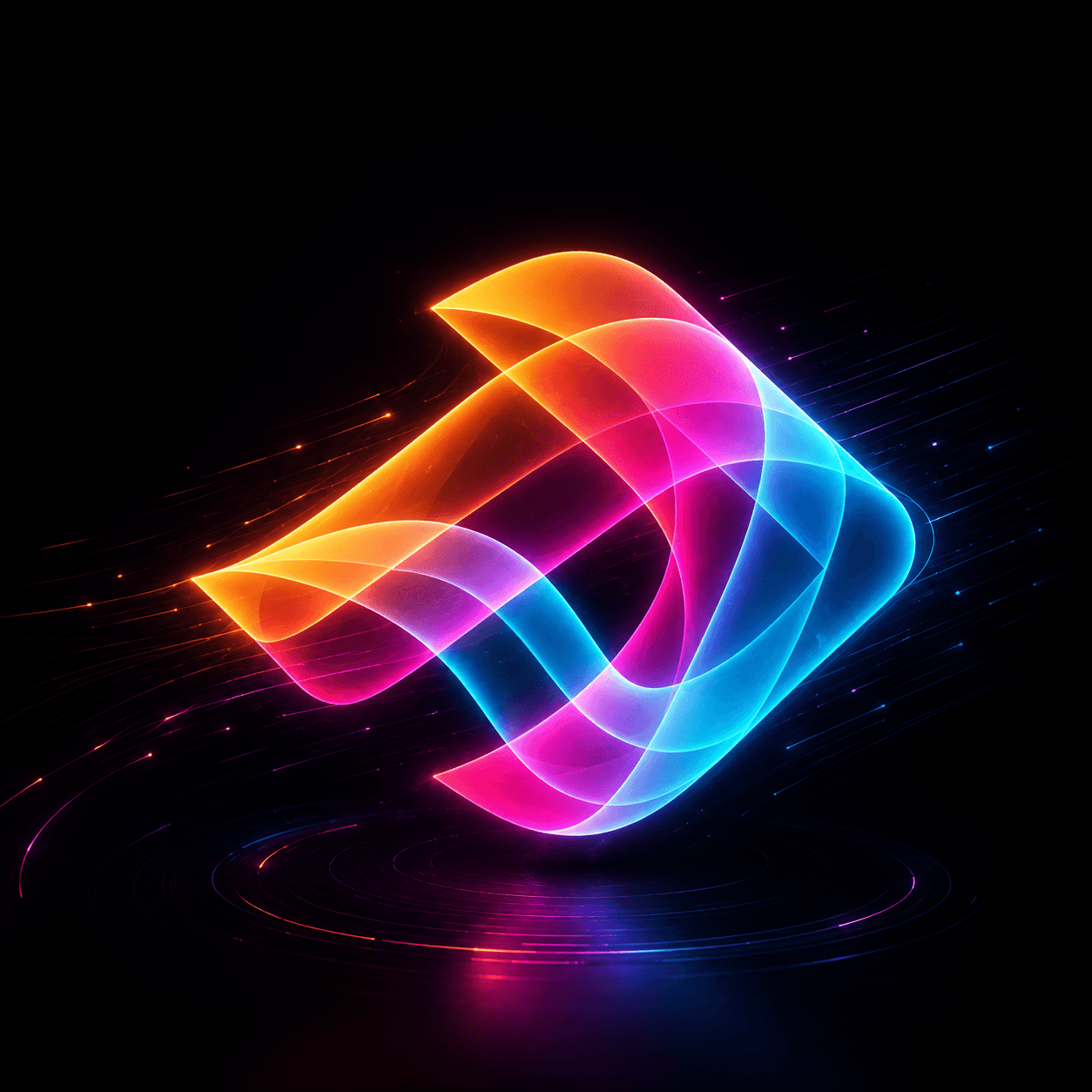 SwiftFlow abstract purple and blue project artwork